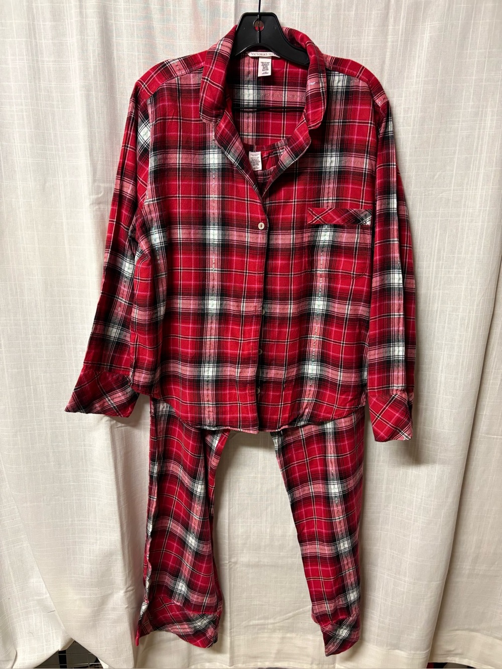 Victoria's Secret Red Plaid  Pajama Set